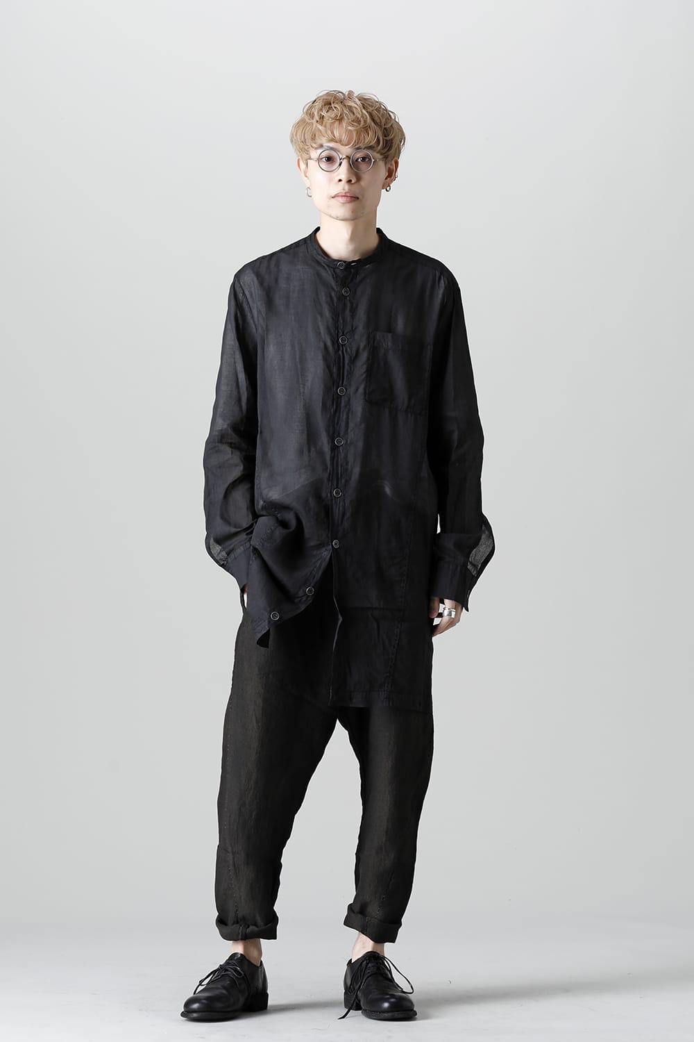 MODULAR SHIRT GILET  Waxed Black