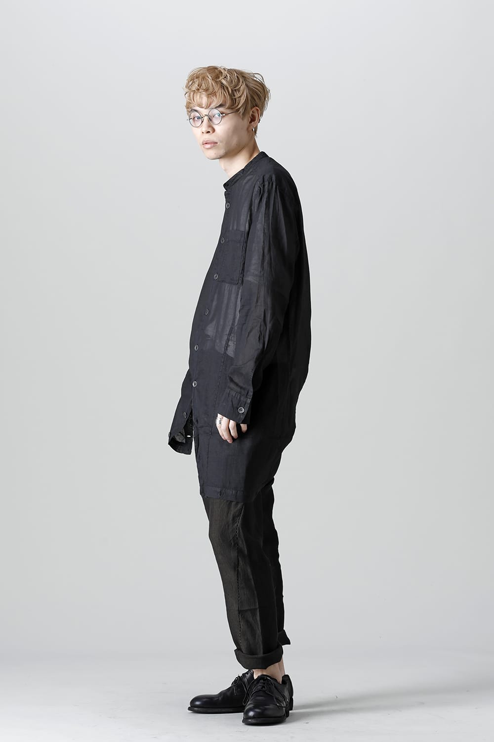 MODULAR SHIRT GILET  Waxed Black