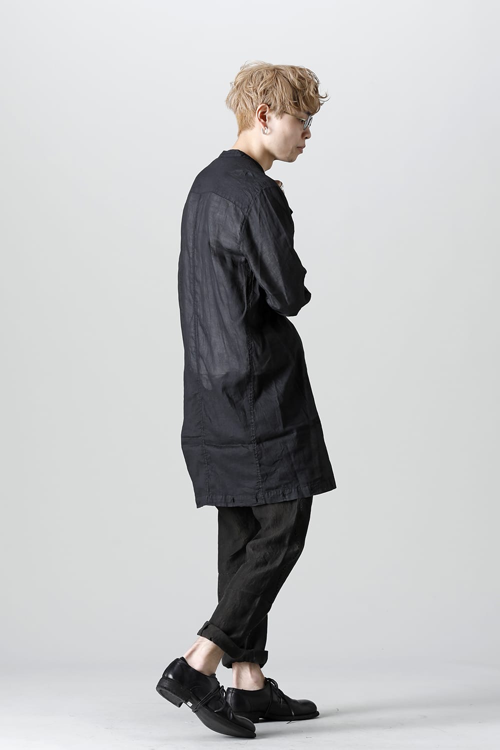 MODULAR SHIRT GILET  Waxed Black