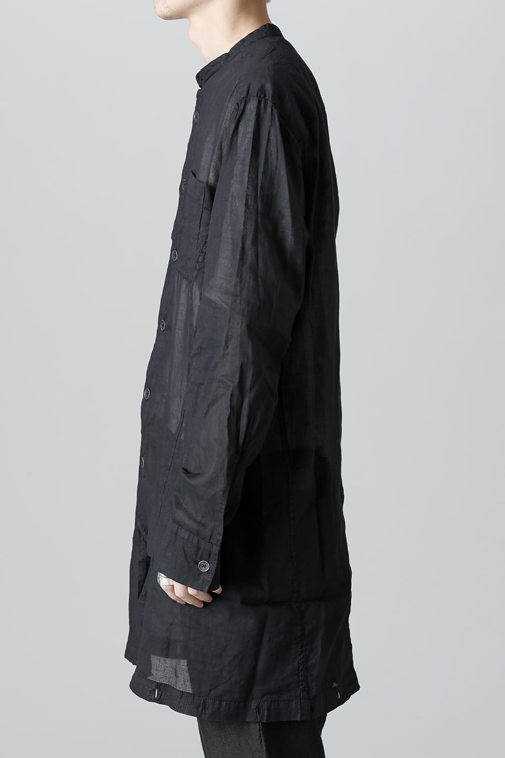 MODULAR SHIRT GILET  Waxed Black