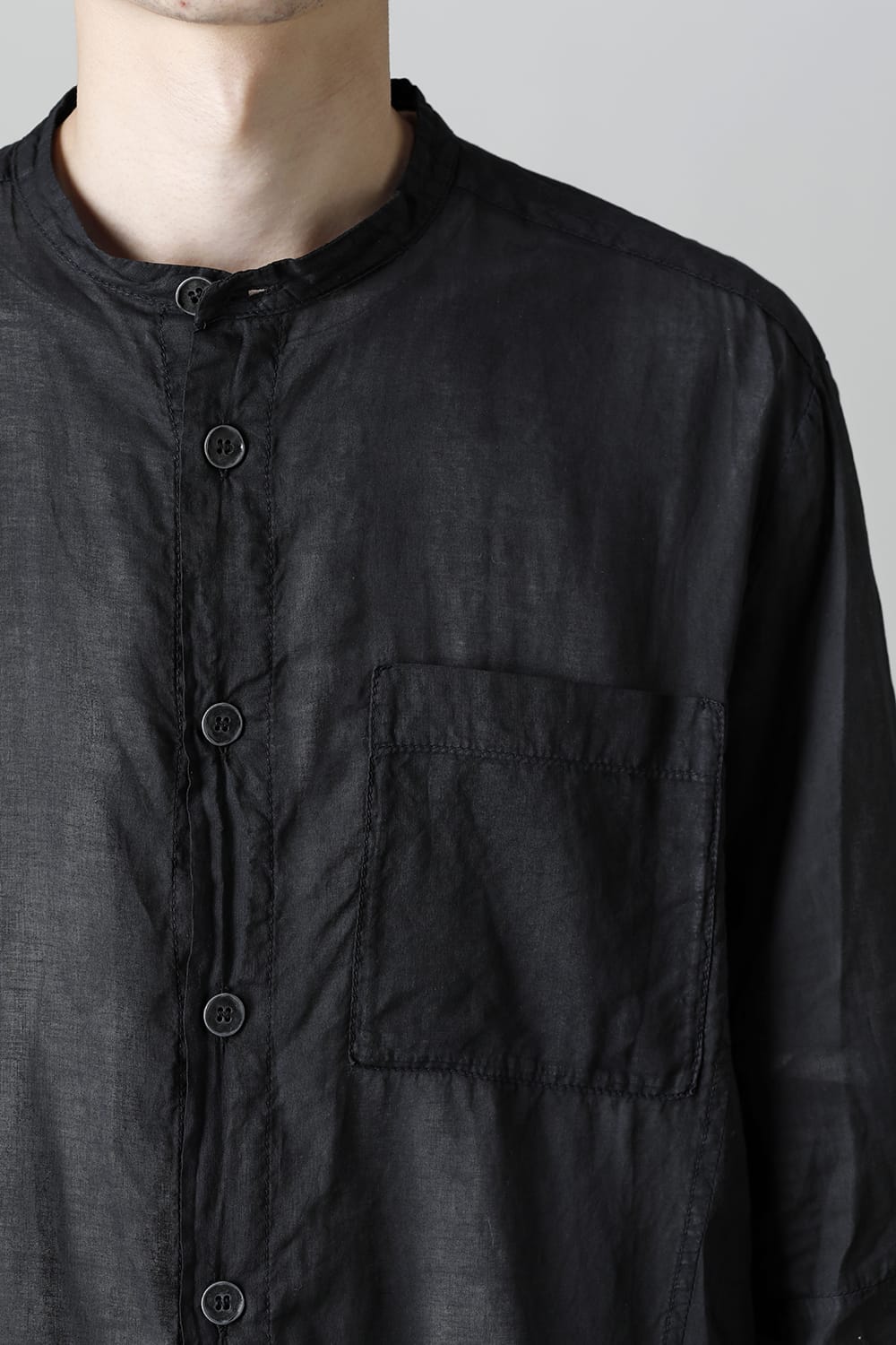 MODULAR SHIRT GILET  Waxed Black
