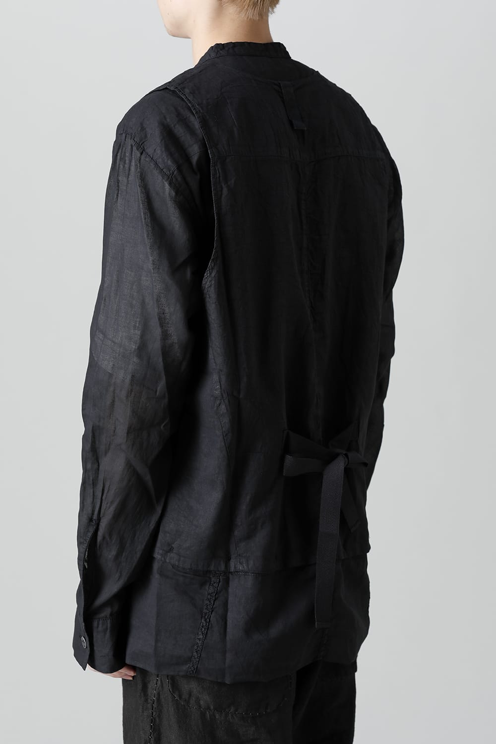 MODULAR SHIRT GILET  Waxed Black