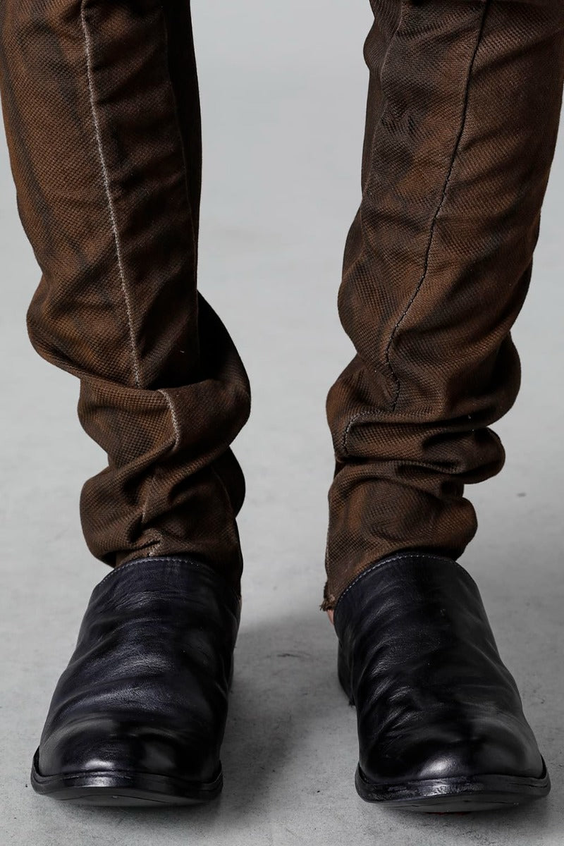 リブインサートダートスリムパンツ   グラニット