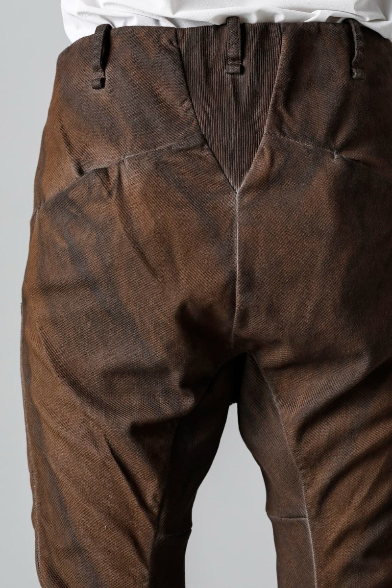 リブインサートダートスリムパンツ   グラニット