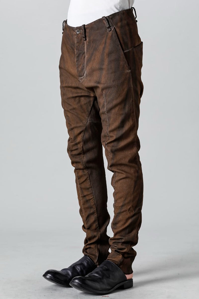 リブインサートダートスリムパンツ   グラニット