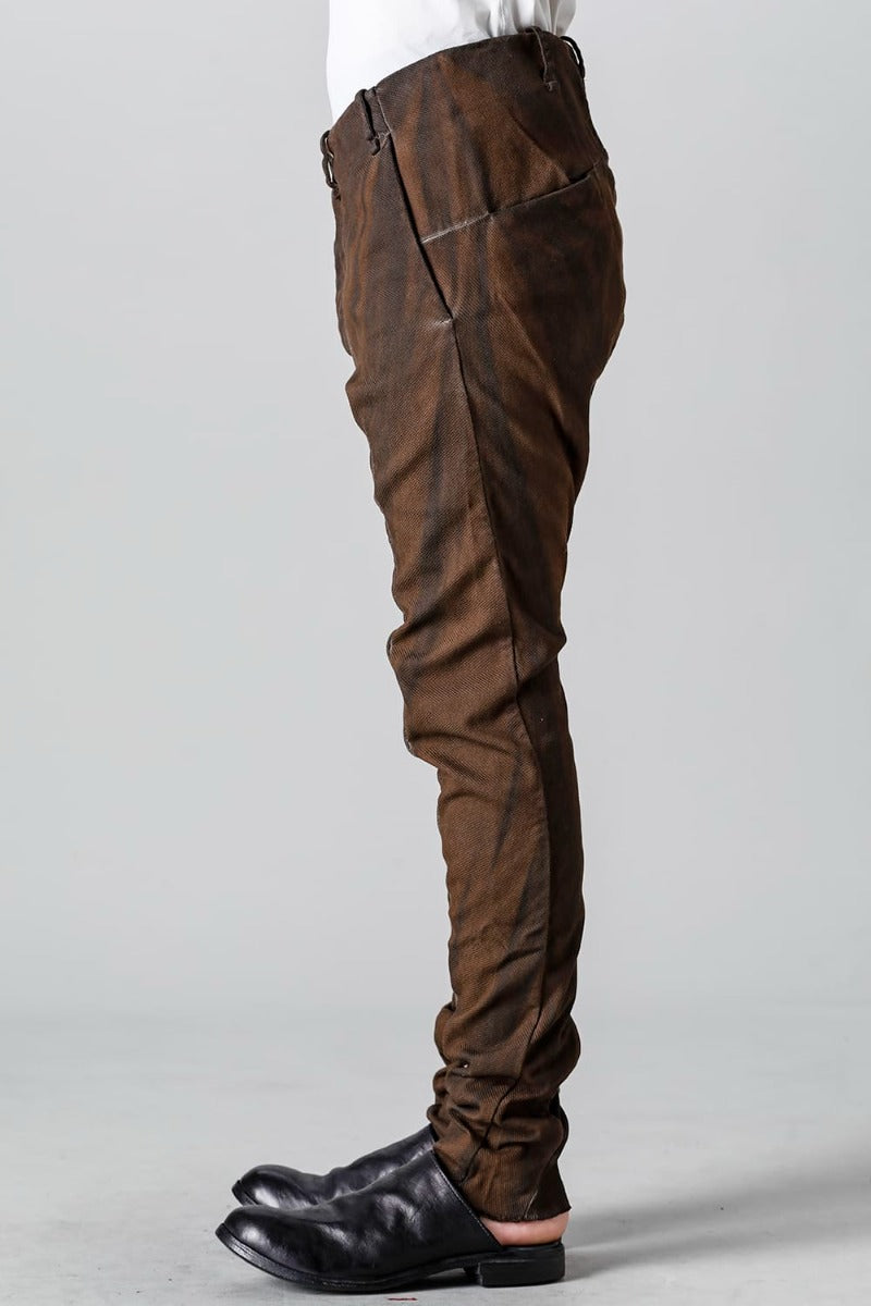 リブインサートダートスリムパンツ   グラニット