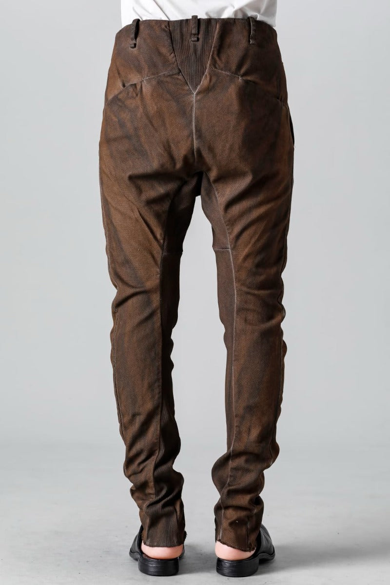 リブインサートダートスリムパンツ   グラニット