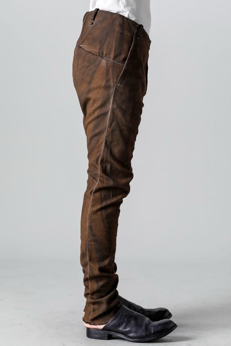 リブインサートダートスリムパンツ   グラニット