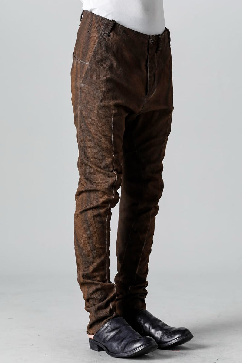 リブインサートダートスリムパンツ   グラニット