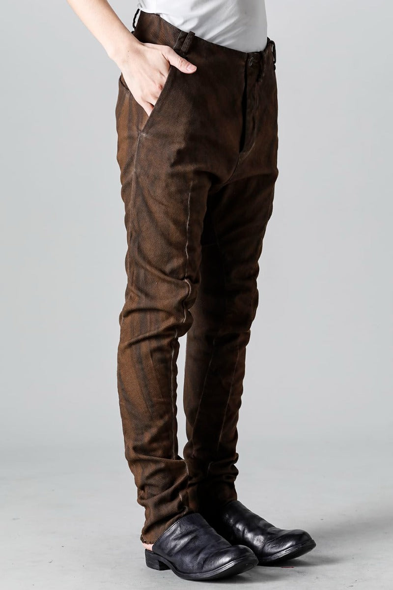 リブインサートダートスリムパンツ   グラニット