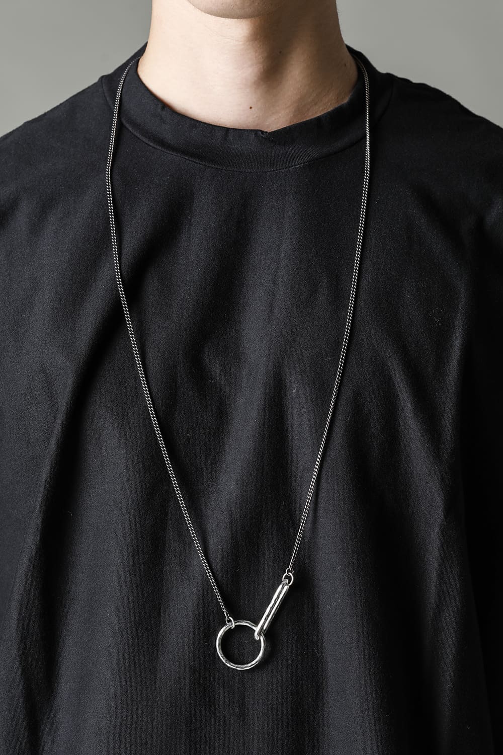 Necklace Hammered Link+Circle