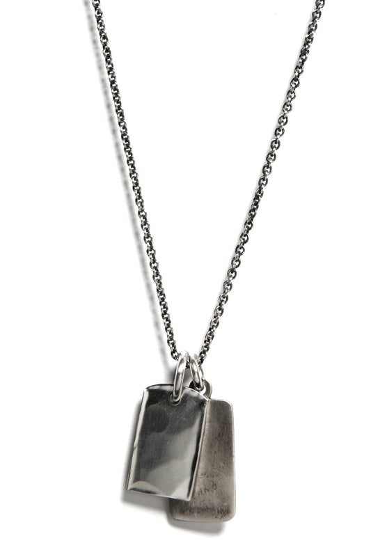 Fine Chain Two Tags Necklace