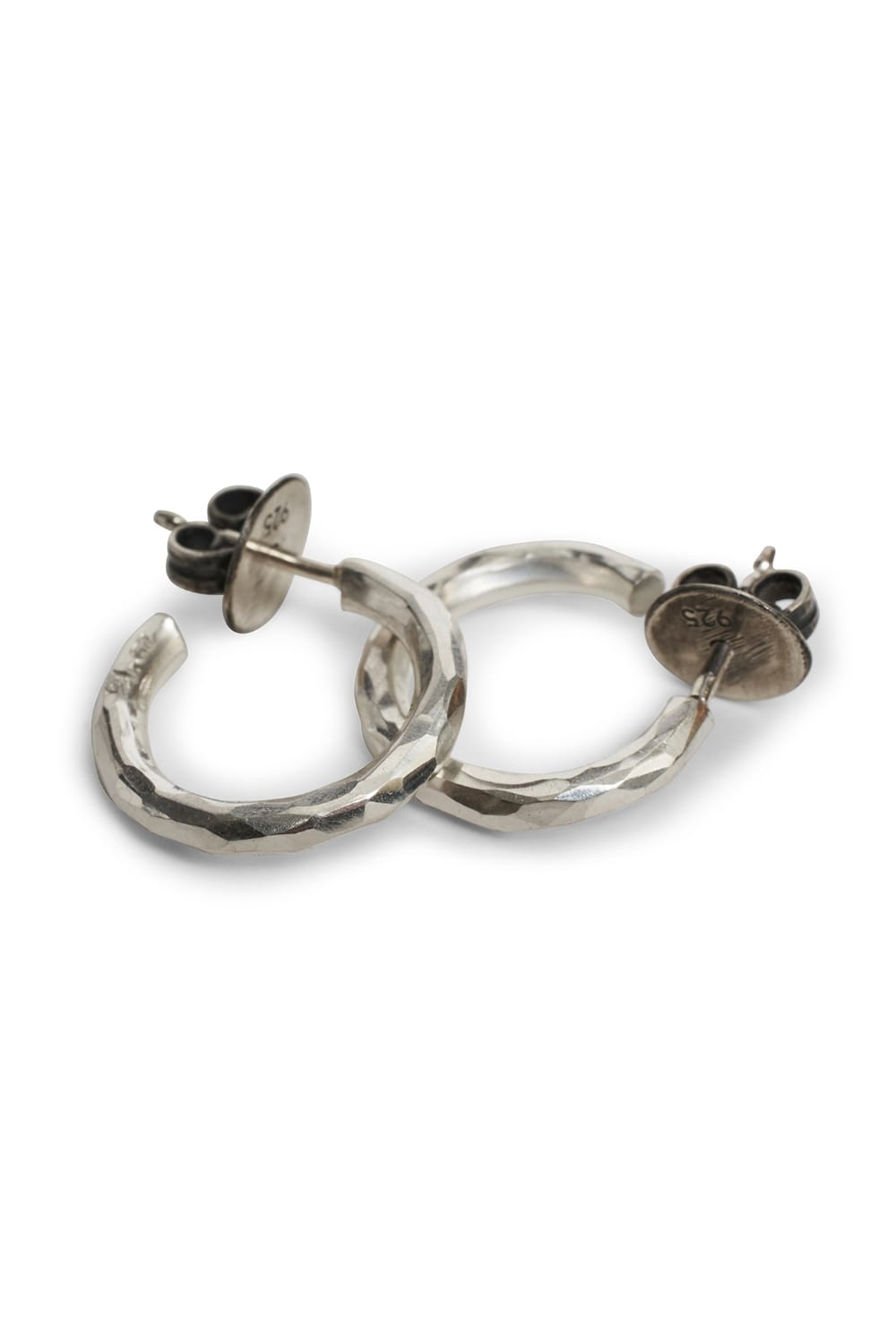 Hoop Studs Hammered