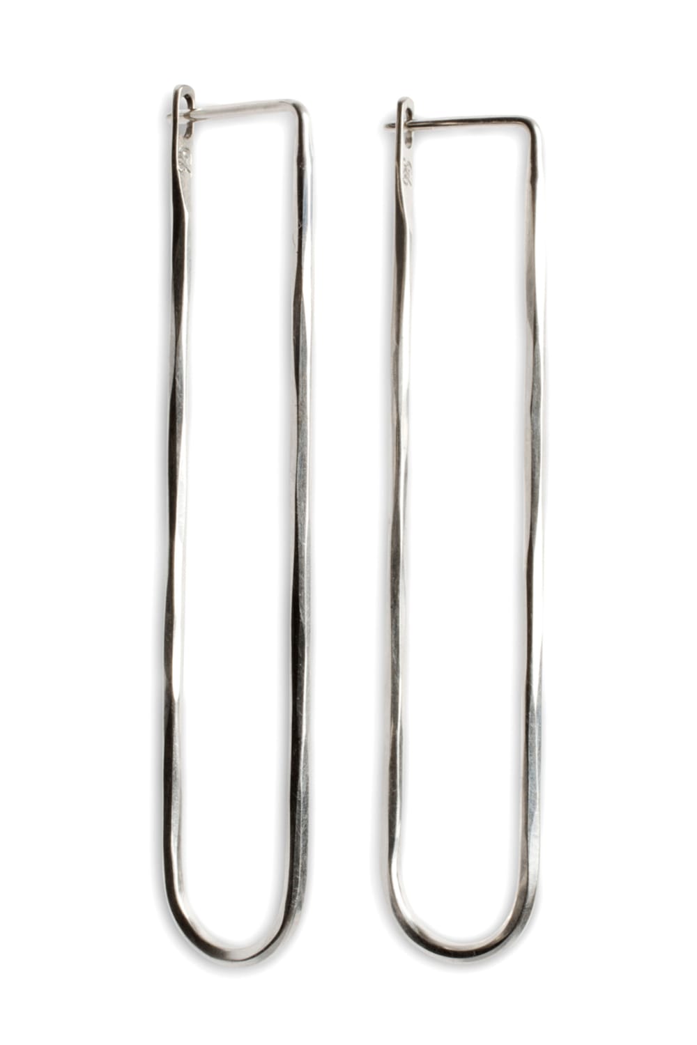 Earrings Loop Hammered Fine