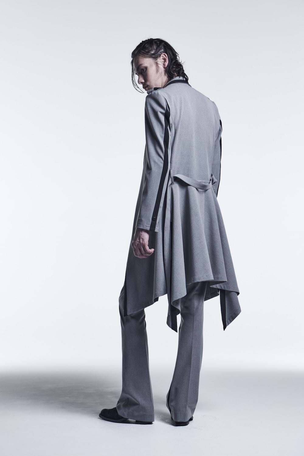 Triming Flare Jacket Grey