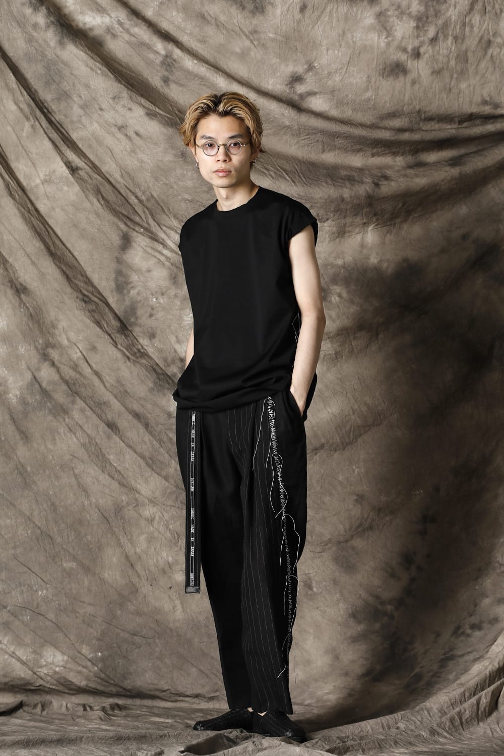 フレンチ スリーブ Tシャツ ブラック