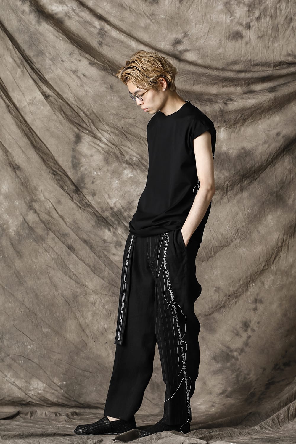 フレンチ スリーブ Tシャツ ブラック