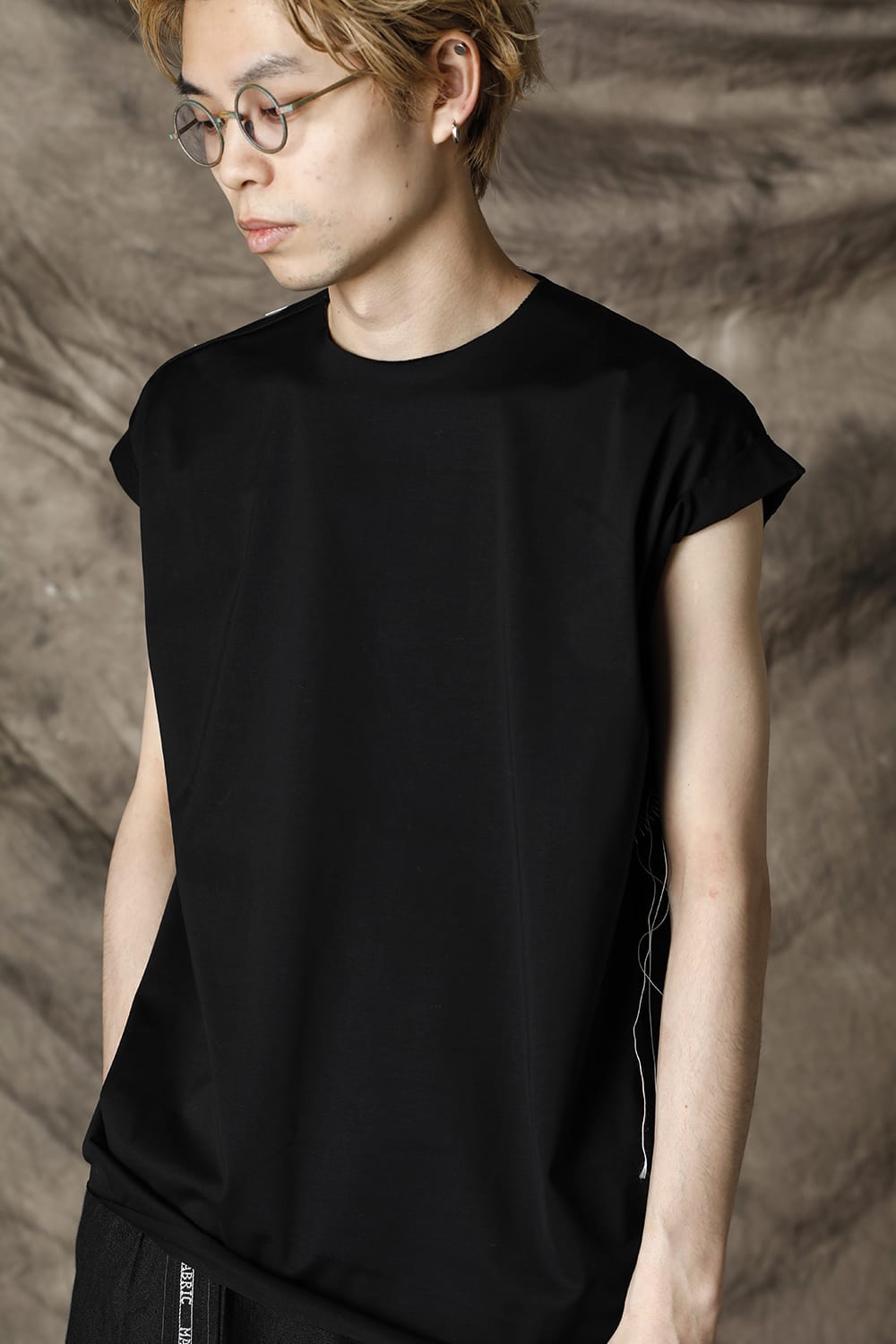 フレンチ スリーブ Tシャツ ブラック