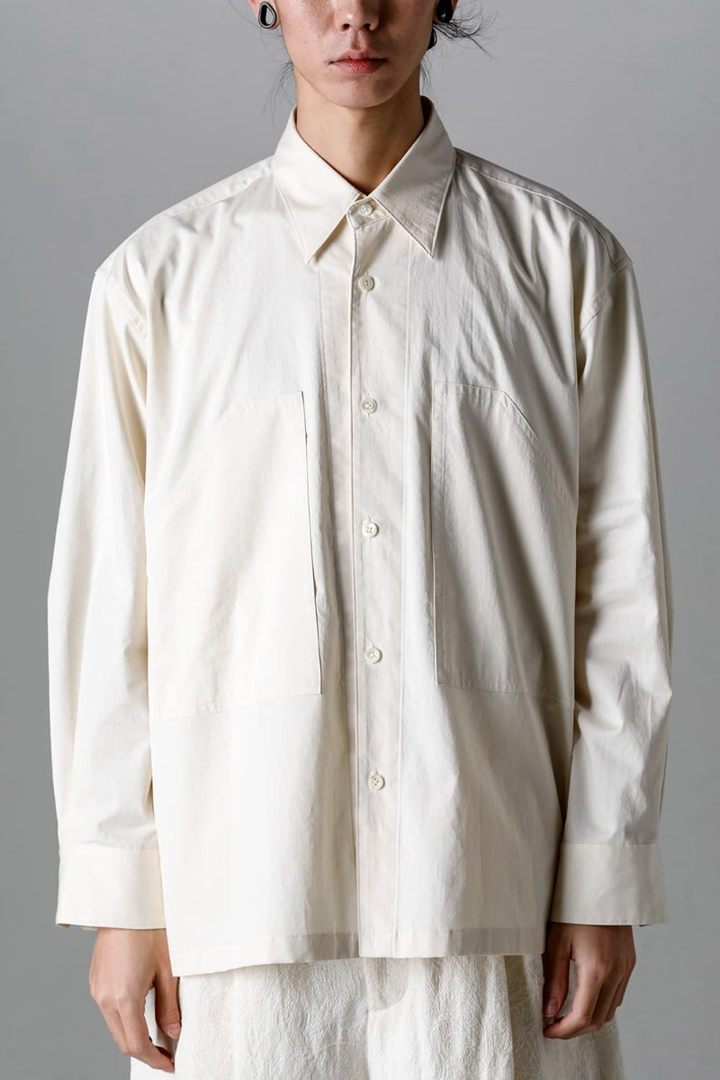 Wide Pockets Shirt Blouson Ivory