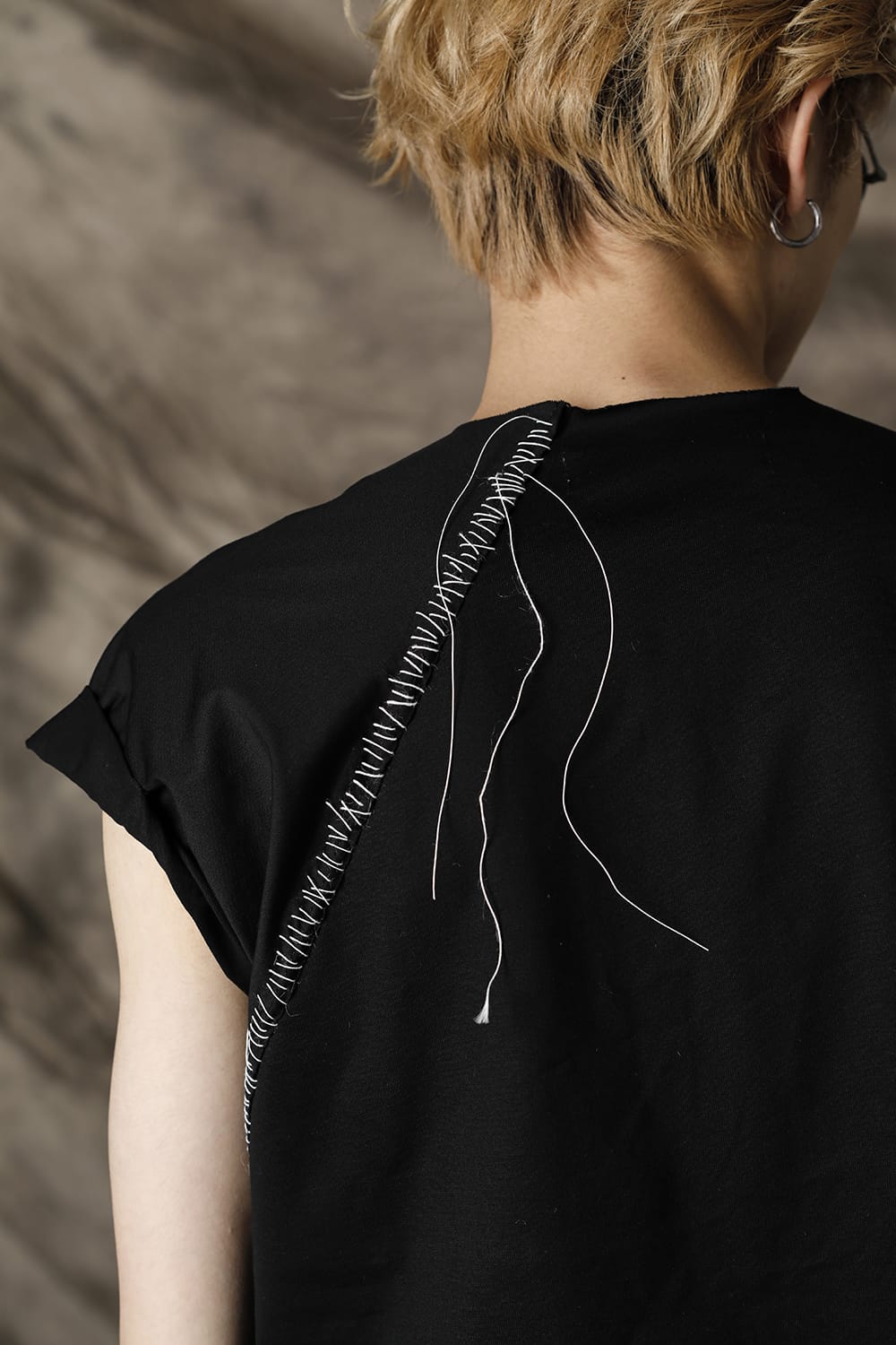 フレンチ スリーブ Tシャツ ブラック