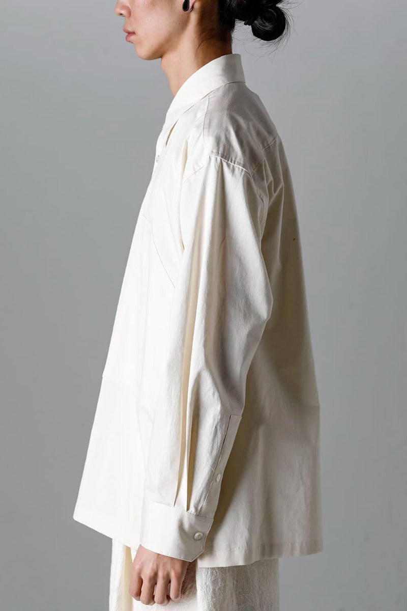 Wide Pockets Shirt Blouson Ivory