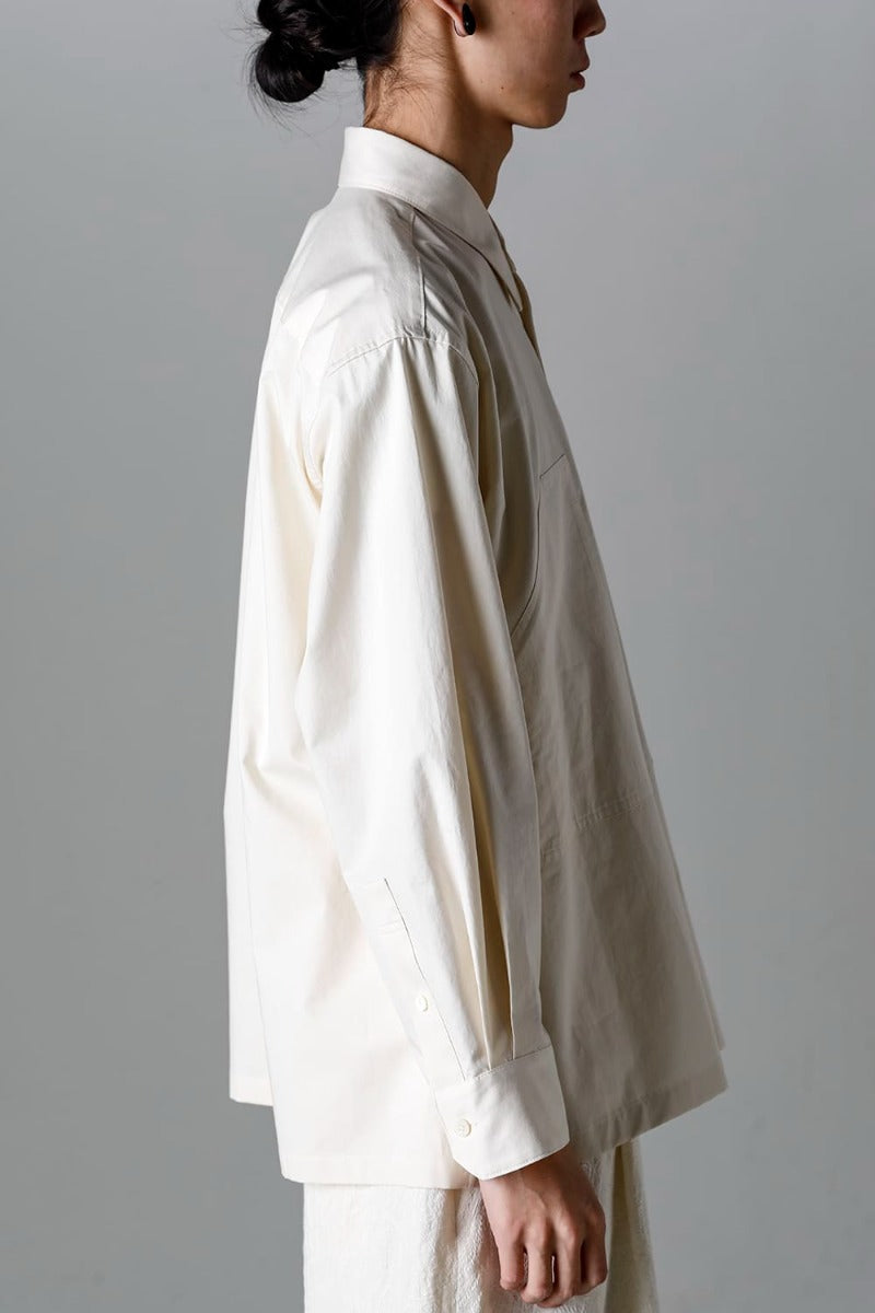 Wide Pockets Shirt Blouson Ivory