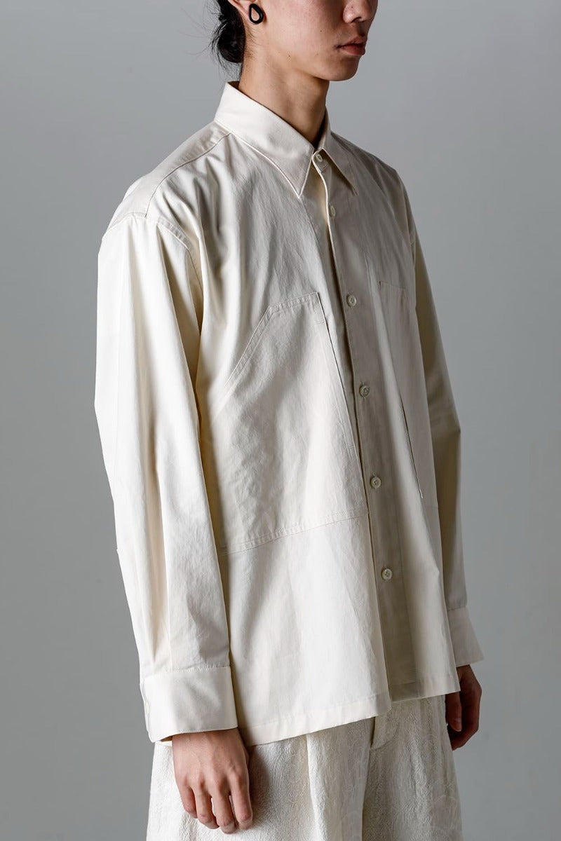 Wide Pockets Shirt Blouson Ivory