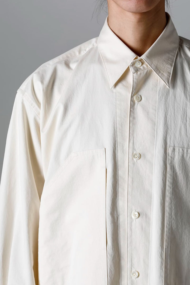 Wide Pockets Shirt Blouson Ivory