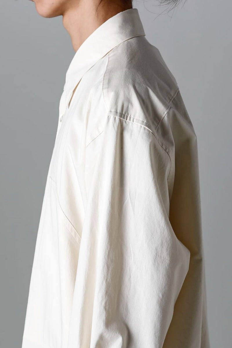 Wide Pockets Shirt Blouson Ivory