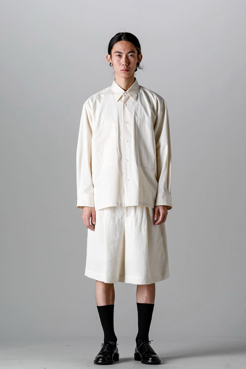 Wide Pockets Shirt Blouson Ivory