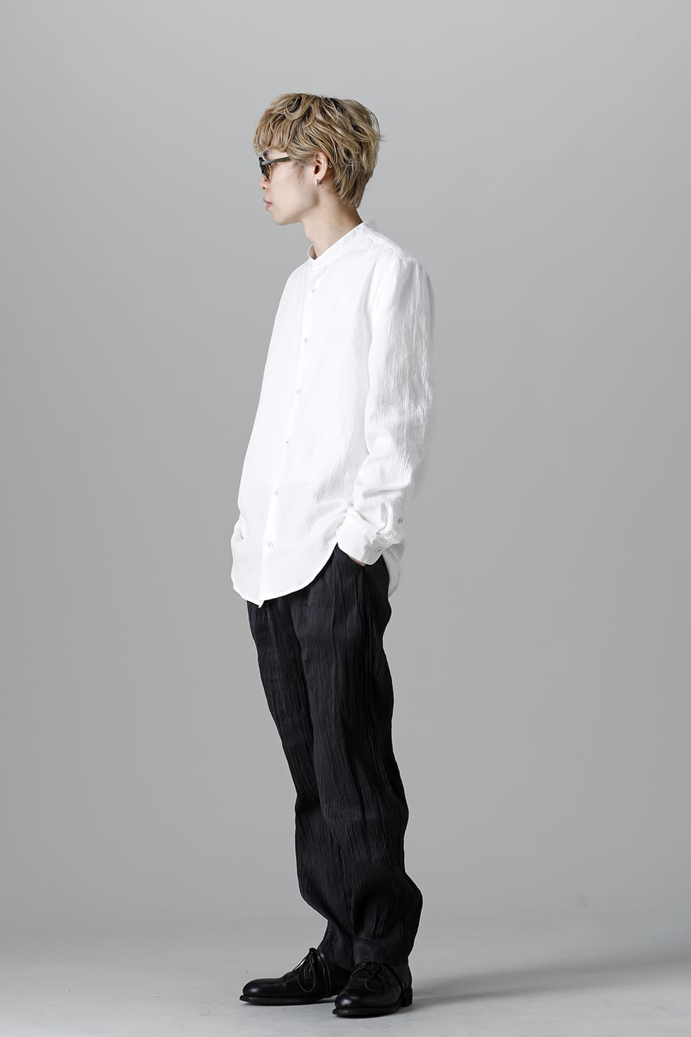 ANNASTESIA Limited Stand Collar Shirt White