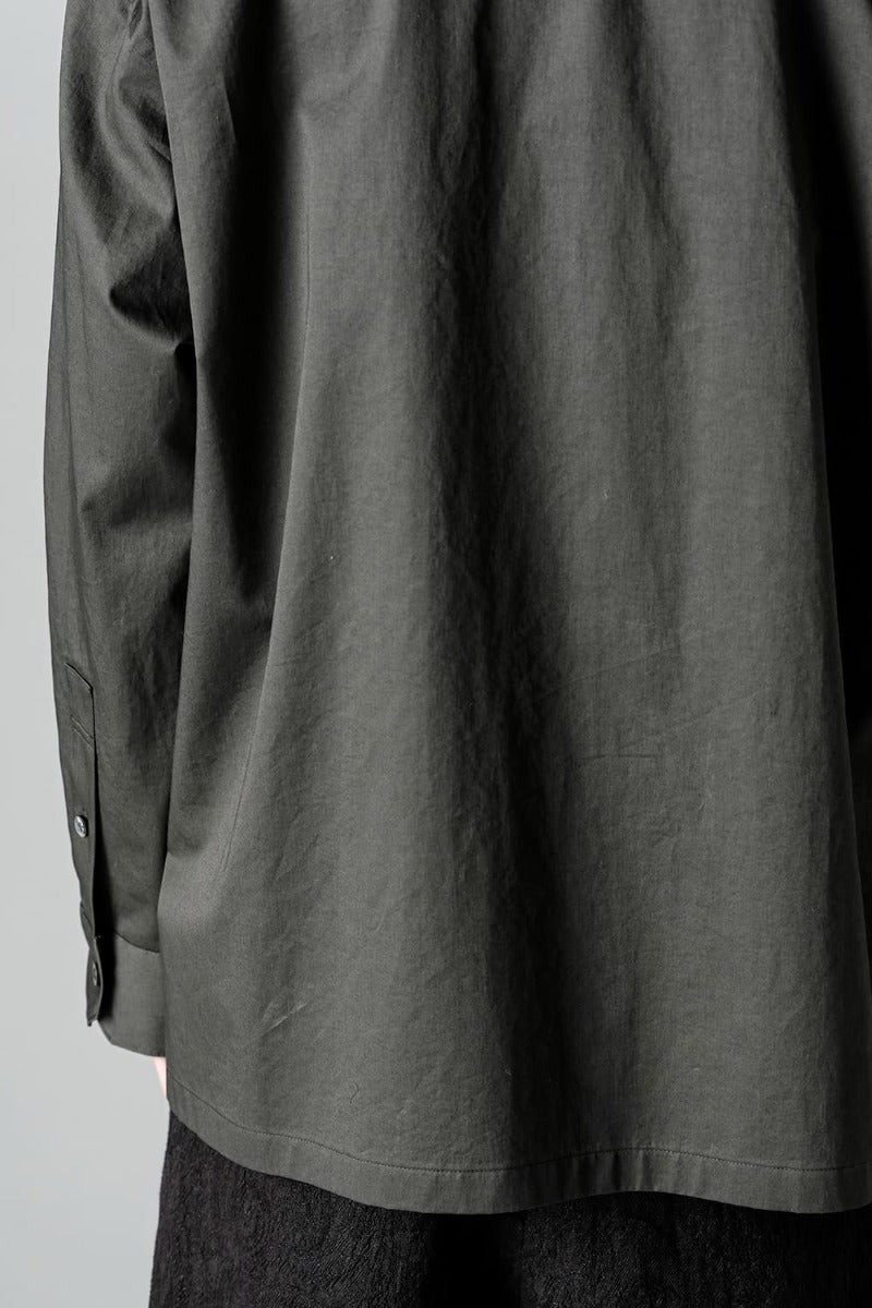 Wide Pockets Shirt Blouson Olive Charcoal