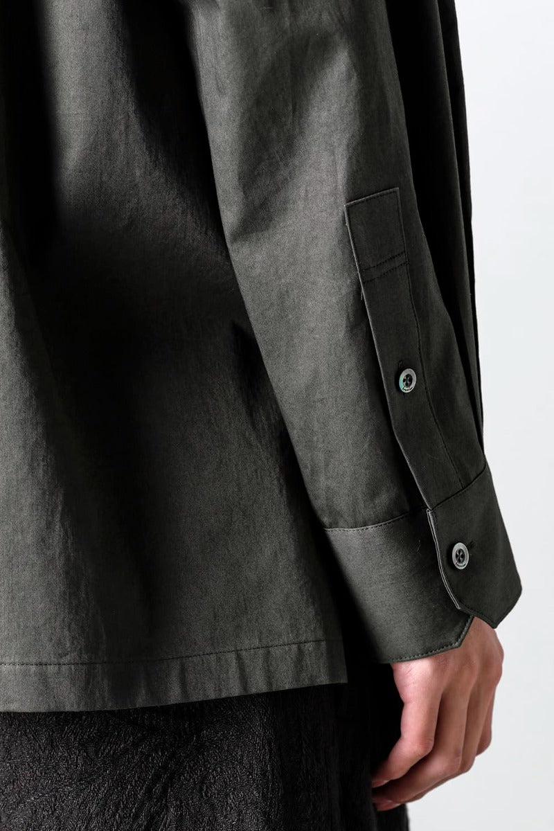 Wide Pockets Shirt Blouson Olive Charcoal