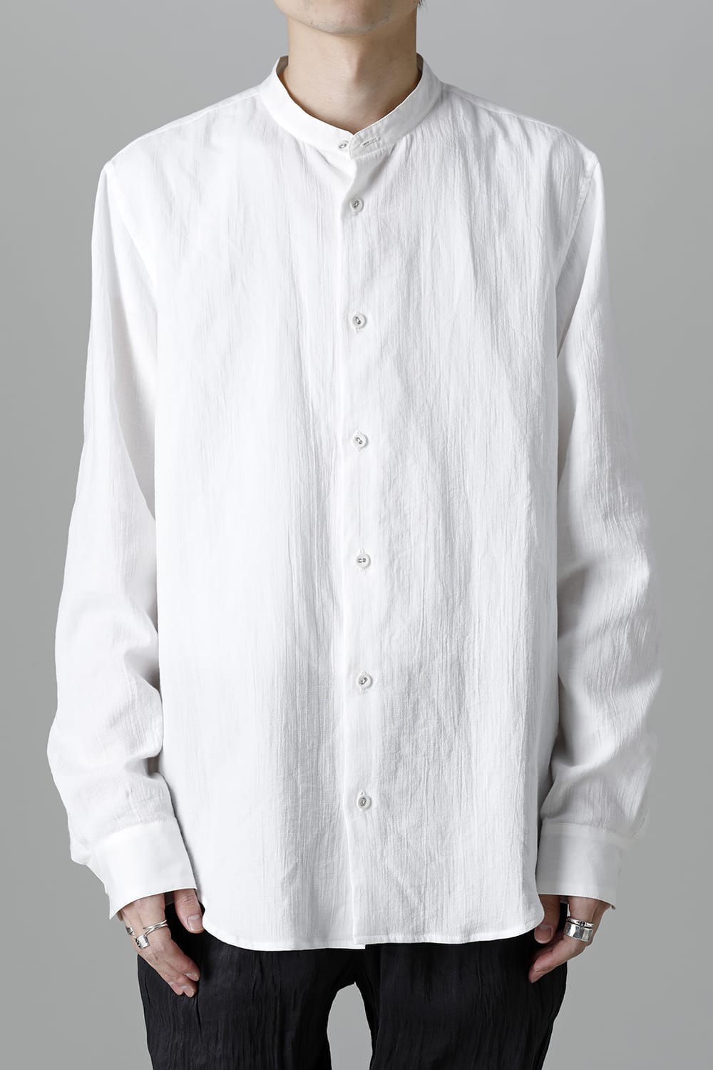 ANNASTESIA Limited Stand Collar Shirt White