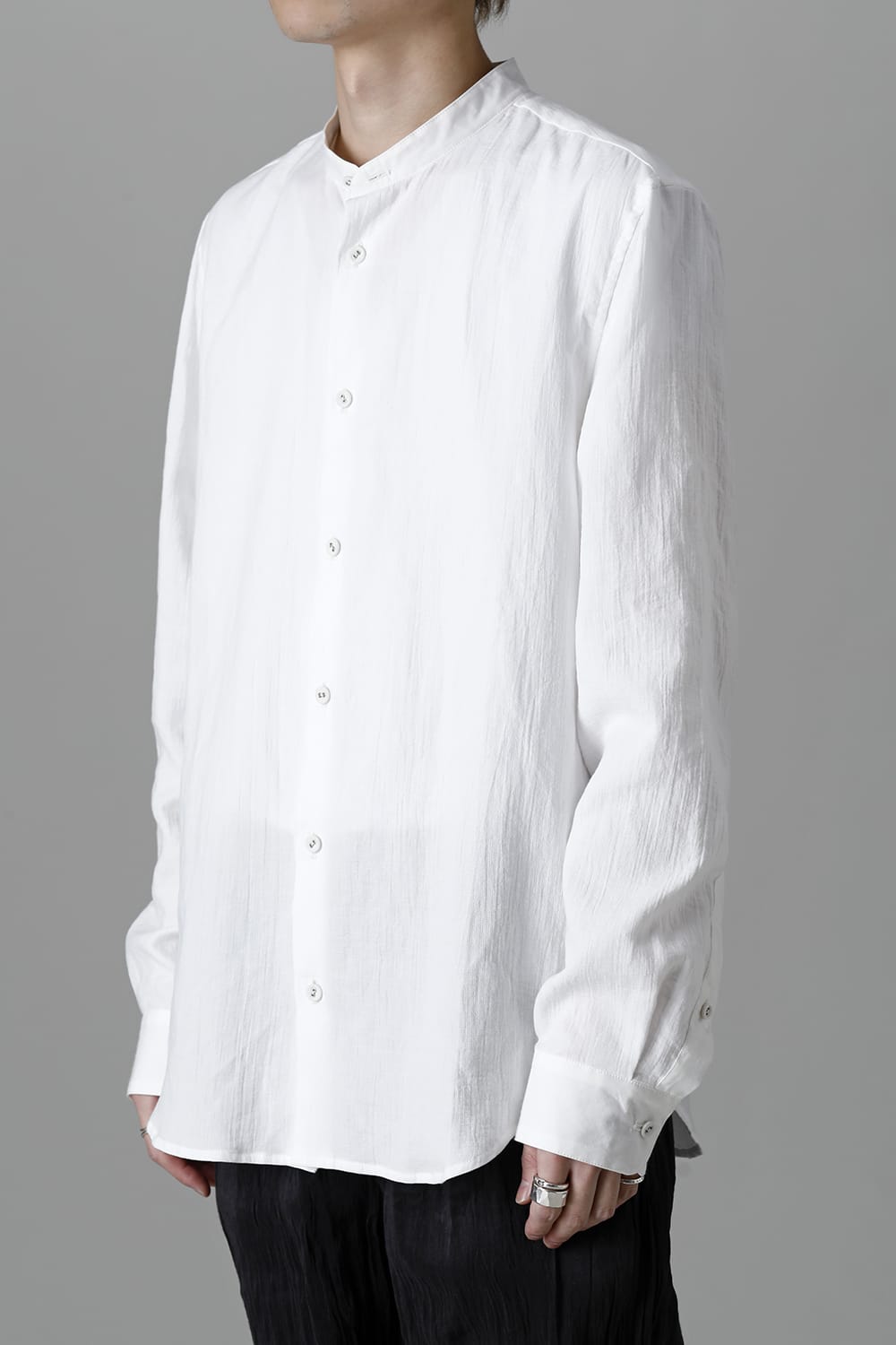 ANNASTESIA Limited Stand Collar Shirt White