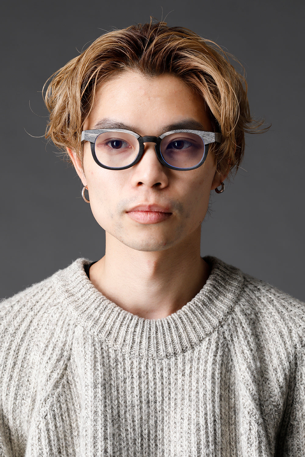 RG0002 Genuine Horn Black&White Sanjuro Clear Lens