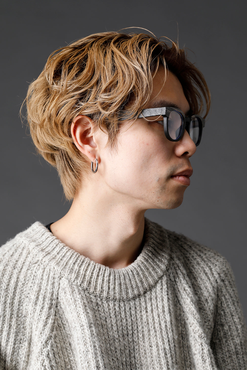 RG0002 Genuine Horn Black&White Sanjuro Clear Lens