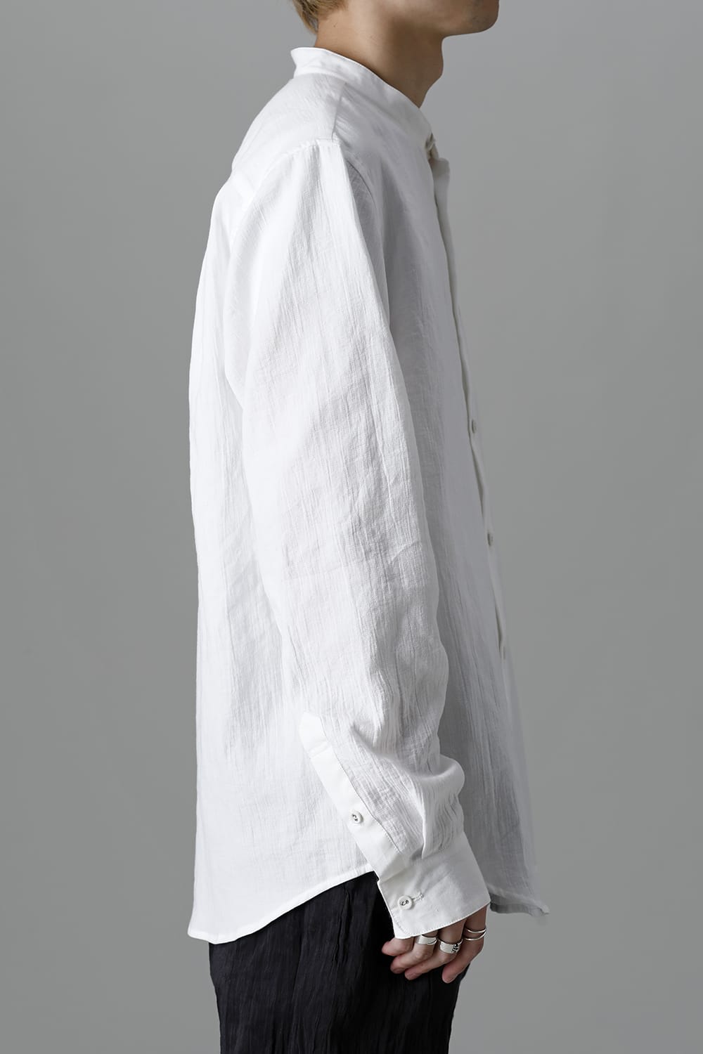 ANNASTESIA Limited Stand Collar Shirt White