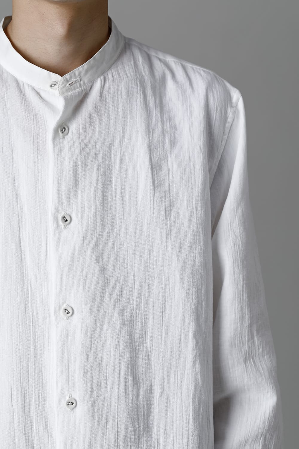 ANNASTESIA Limited Stand Collar Shirt White