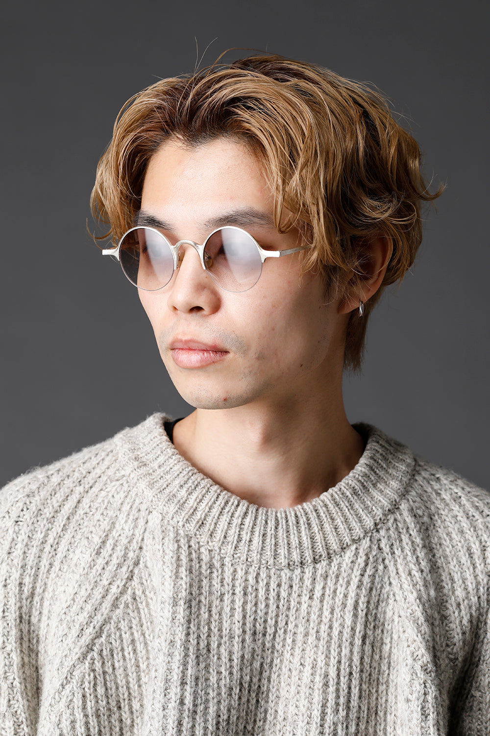 RG0091AG ZIGGY CHEN x RIGARDS 925 Silver Sterling Textured Sun Lens