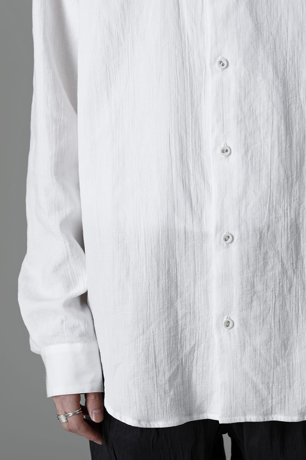 ANNASTESIA Limited Stand Collar Shirt White