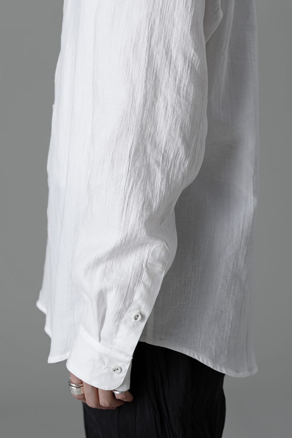 ANNASTESIA Limited Stand Collar Shirt White