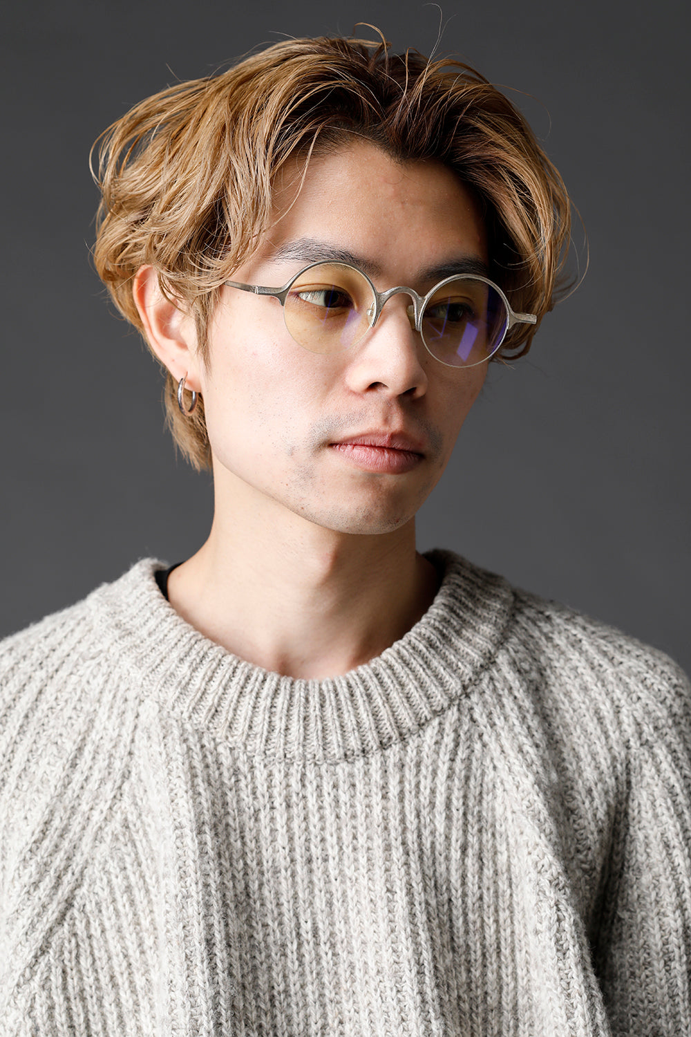 ZIGGY CHEN x RIGARDS Collaboration RG0091AG / 925 Silver Sterling Textured Clear Lens