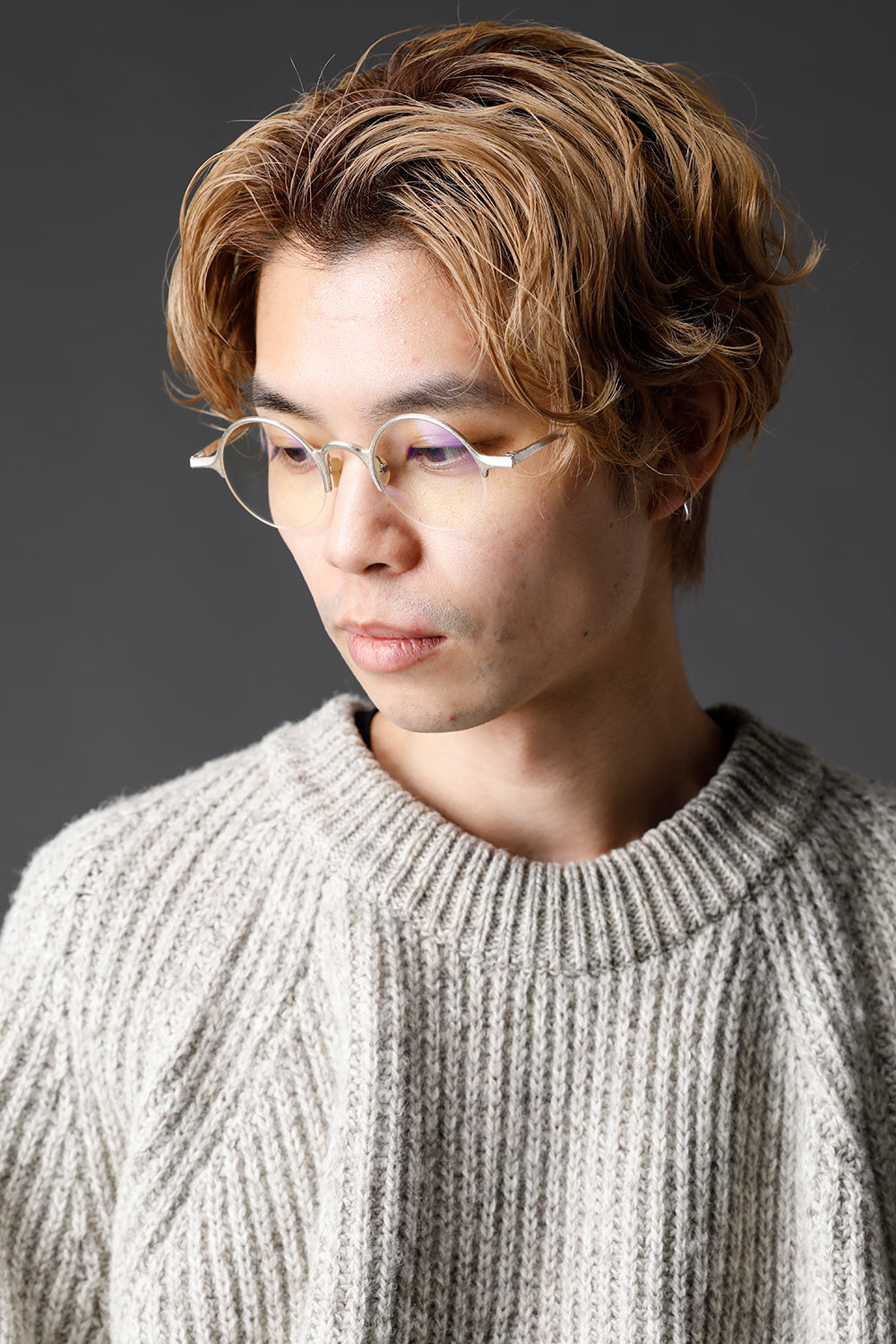 ZIGGY CHEN x RIGARDS Collaboration RG0091AG / 925 Silver Sterling Textured Clear Lens