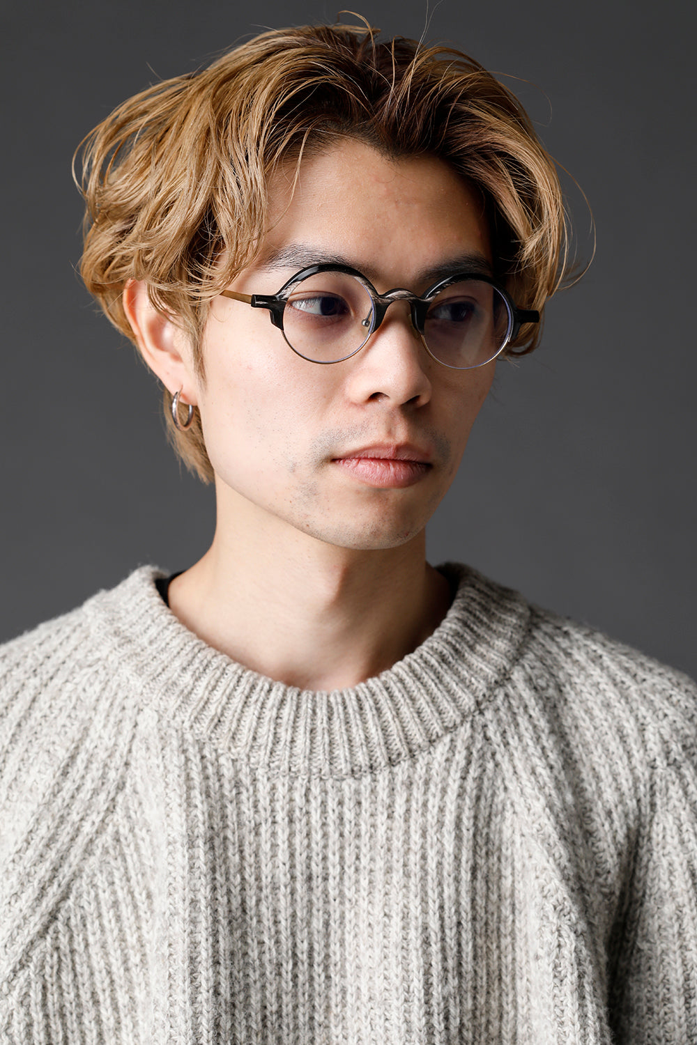 RG0109 Genuine Horn Black&White Clear Lens