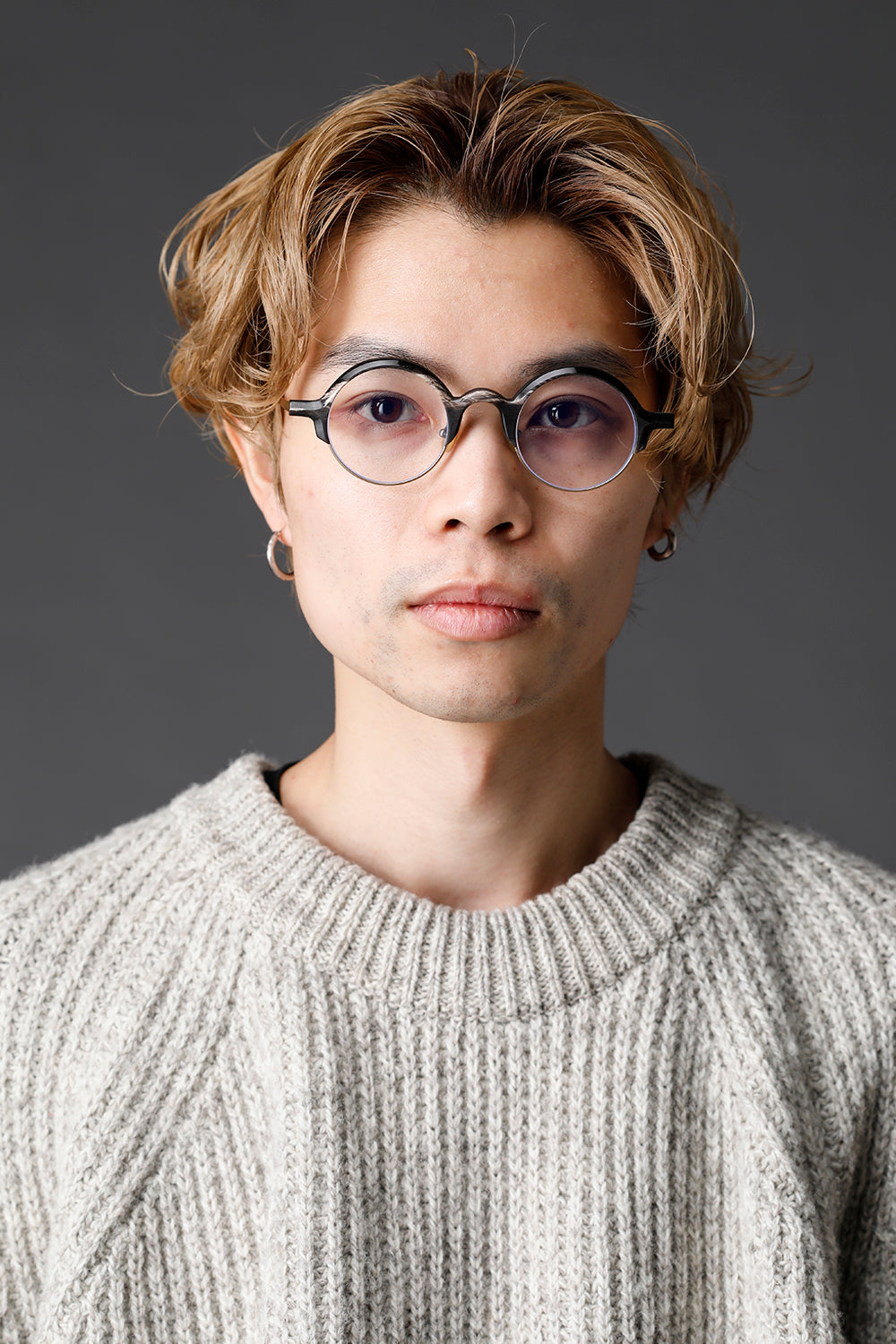 RG0109 Genuine Horn Black&White Clear Lens