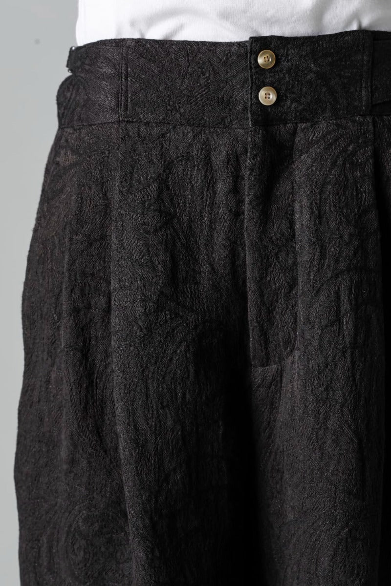 Two Tucks Wide Shorts Dark Brown