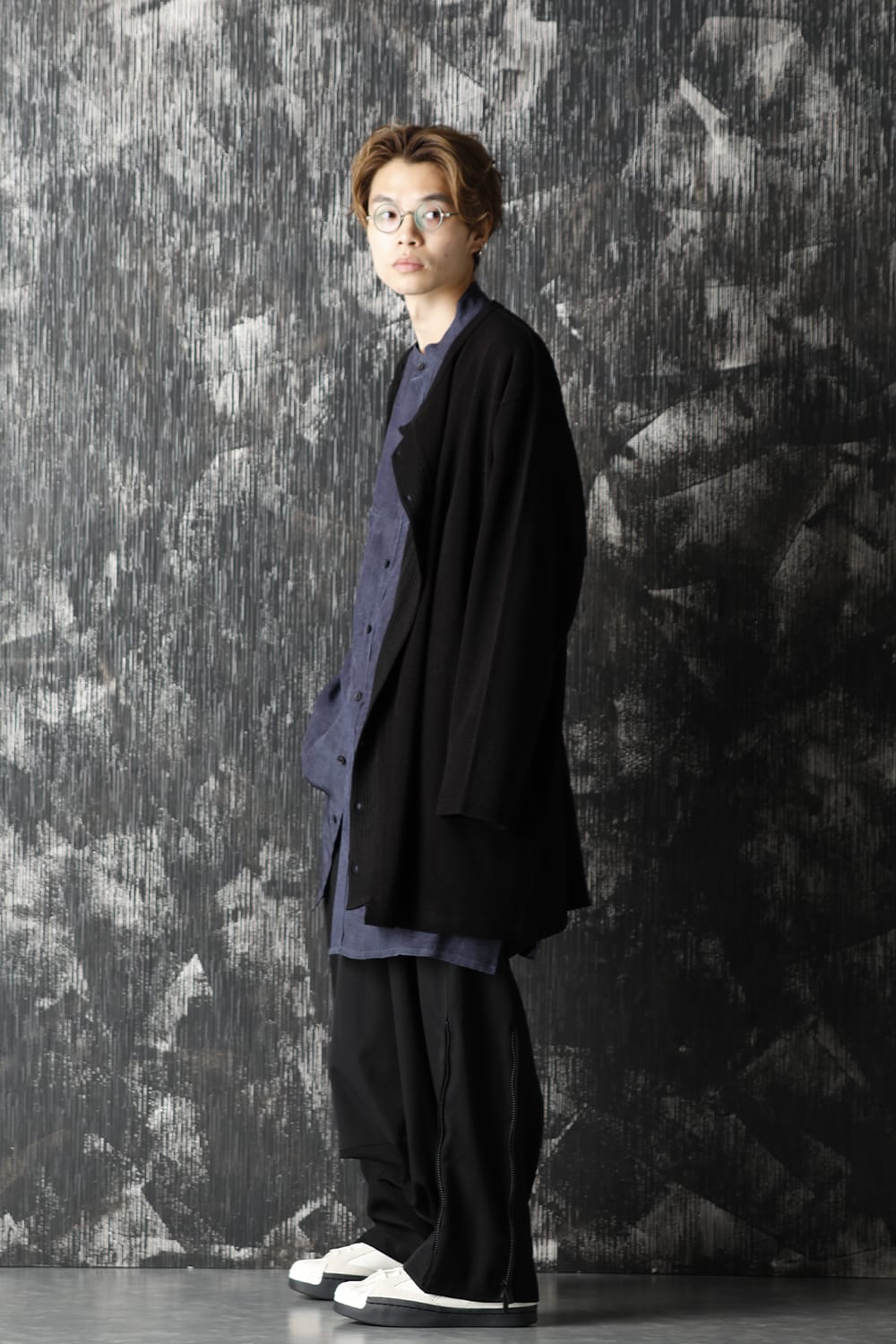 Rib Switching Cardigan