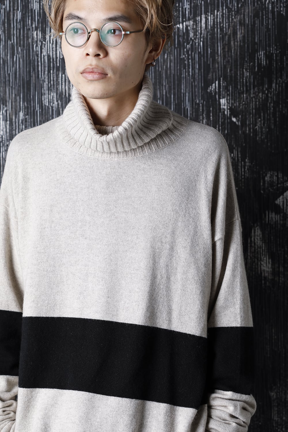 Baby Cashmere Bicolor KNIT Off White × Black