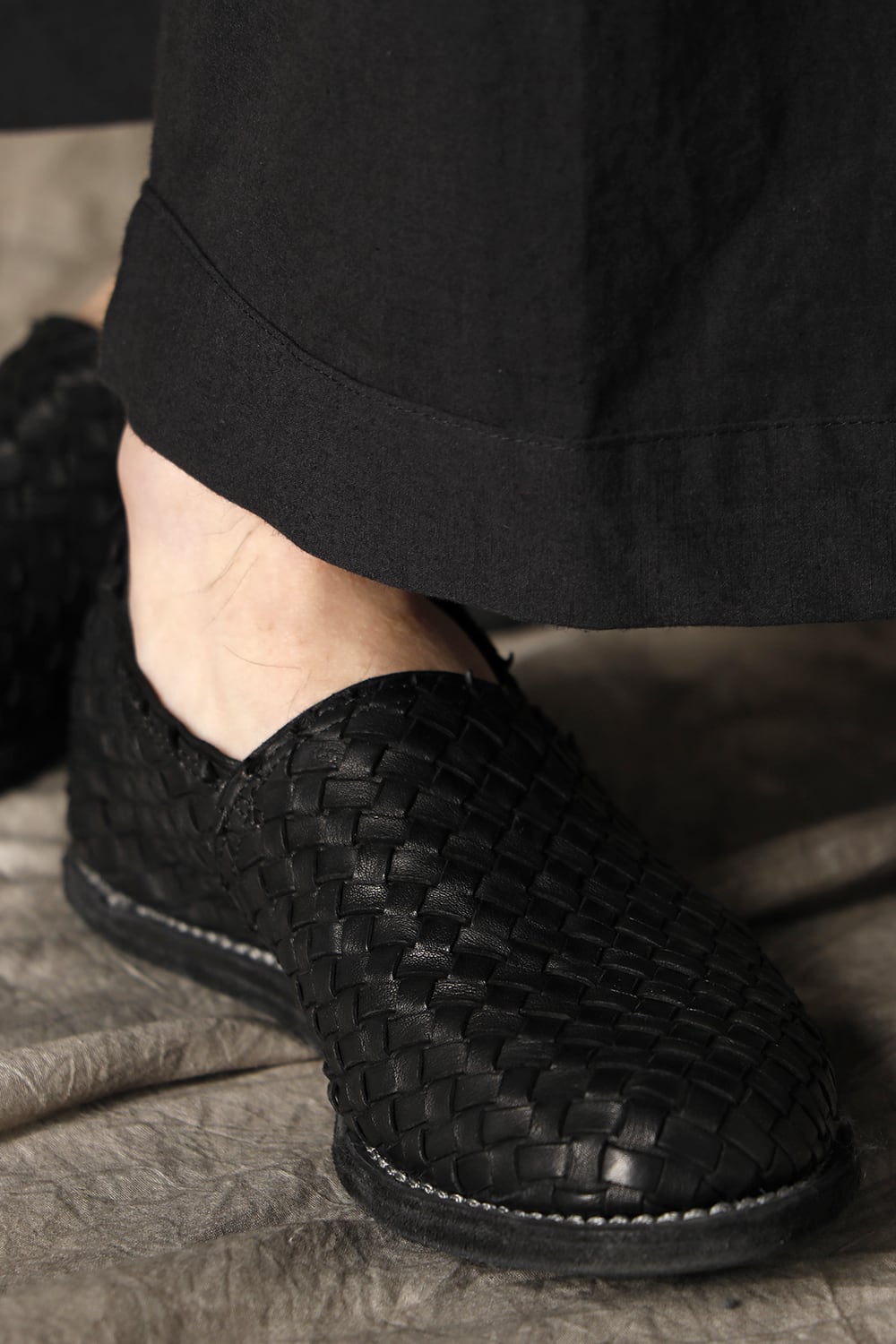 Woven Slip on - Kangaroo Full Grain